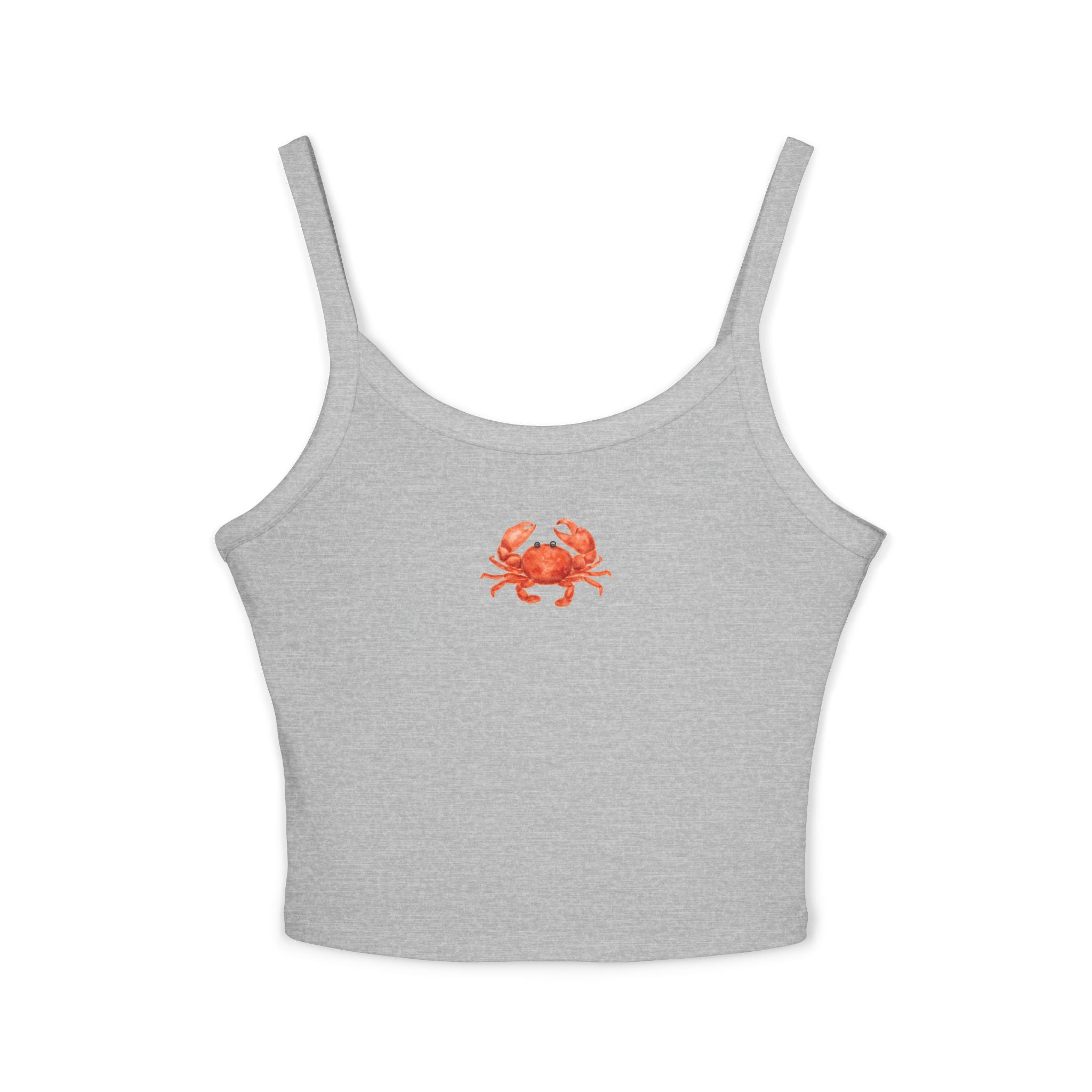 Crab Print Spaghetti Strap Tank Top