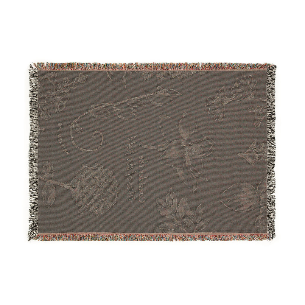 Matthew 6:28 Floral Woven Blanket
