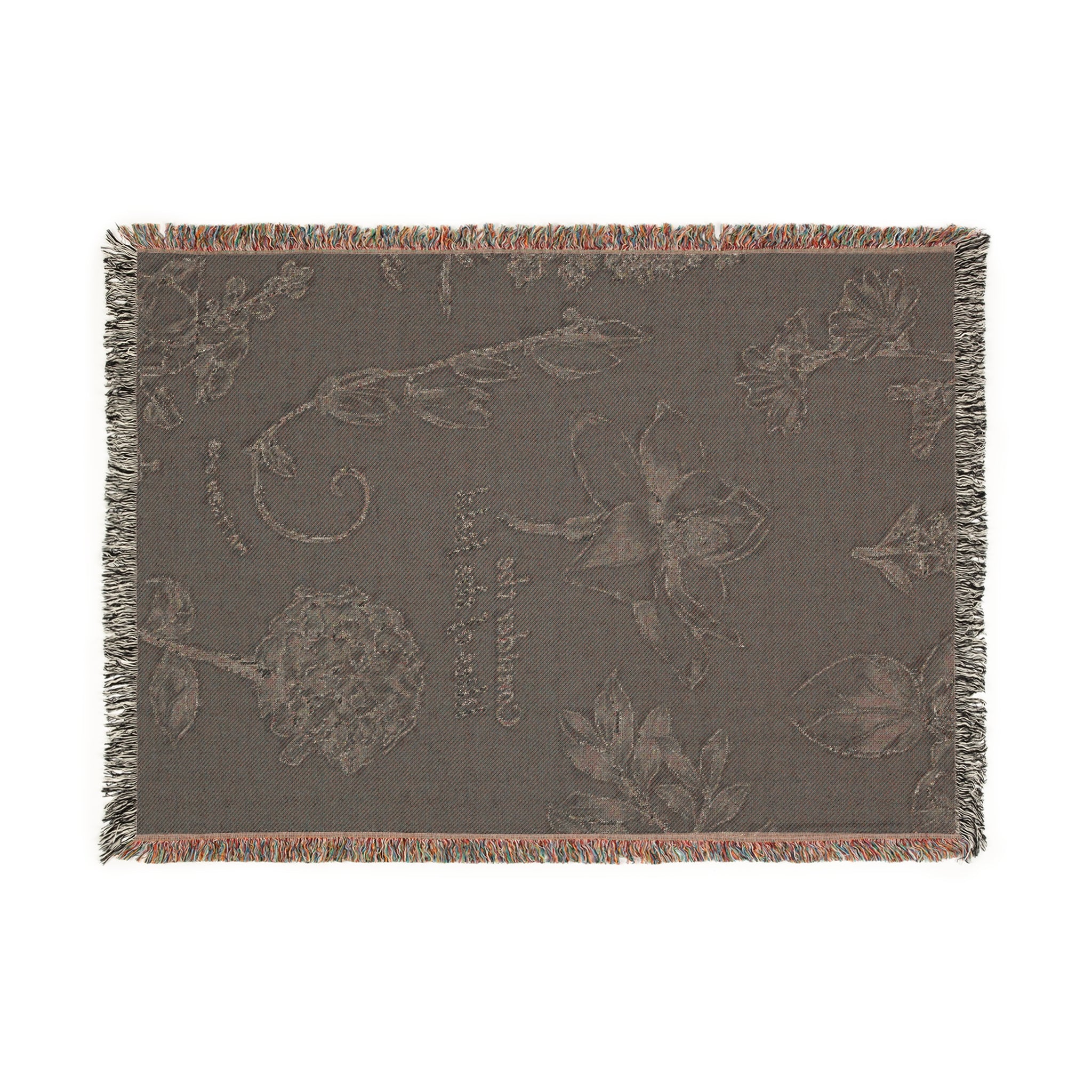 Matthew 6:28 Floral Woven Blanket