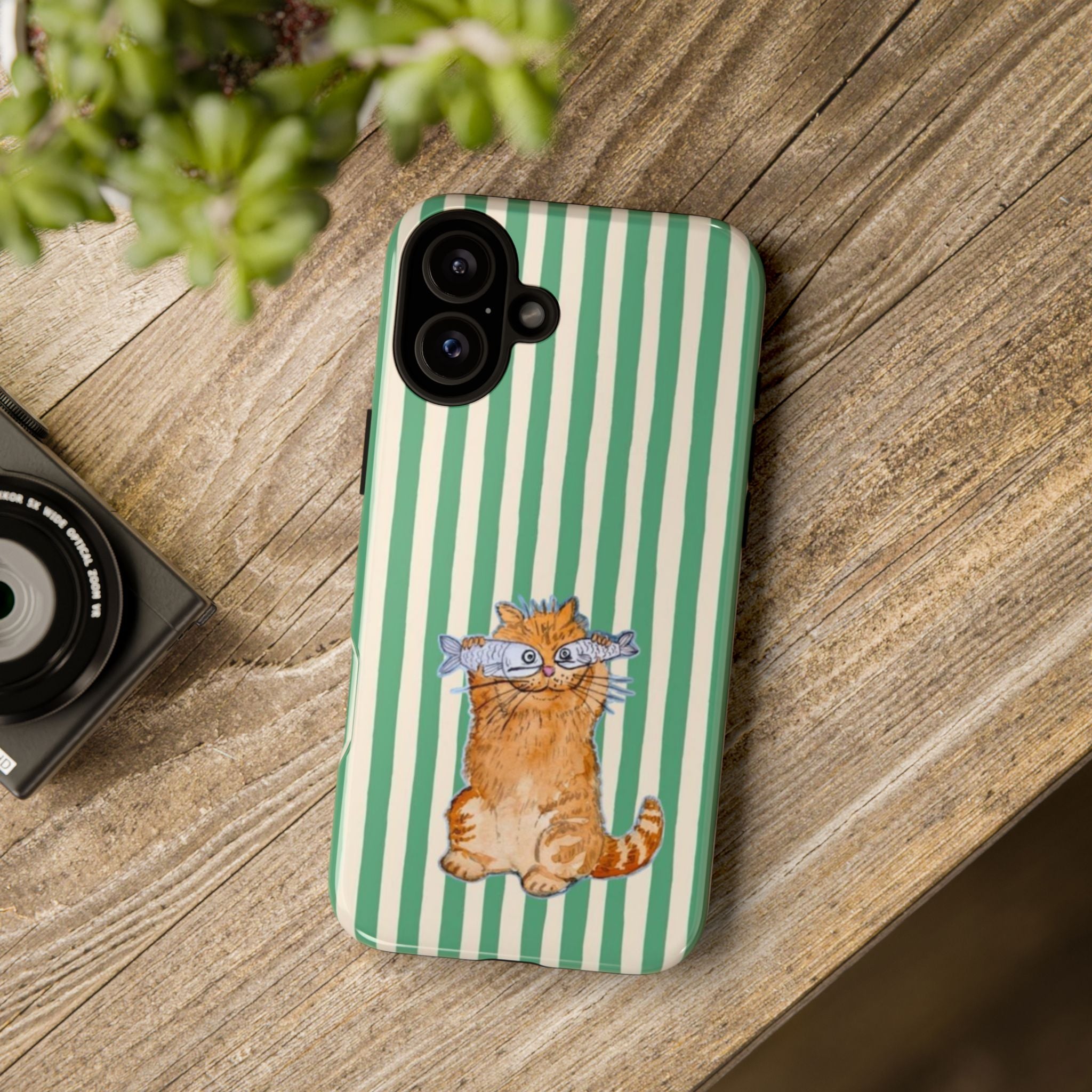 Fun Kitty n Fish - Phone Case