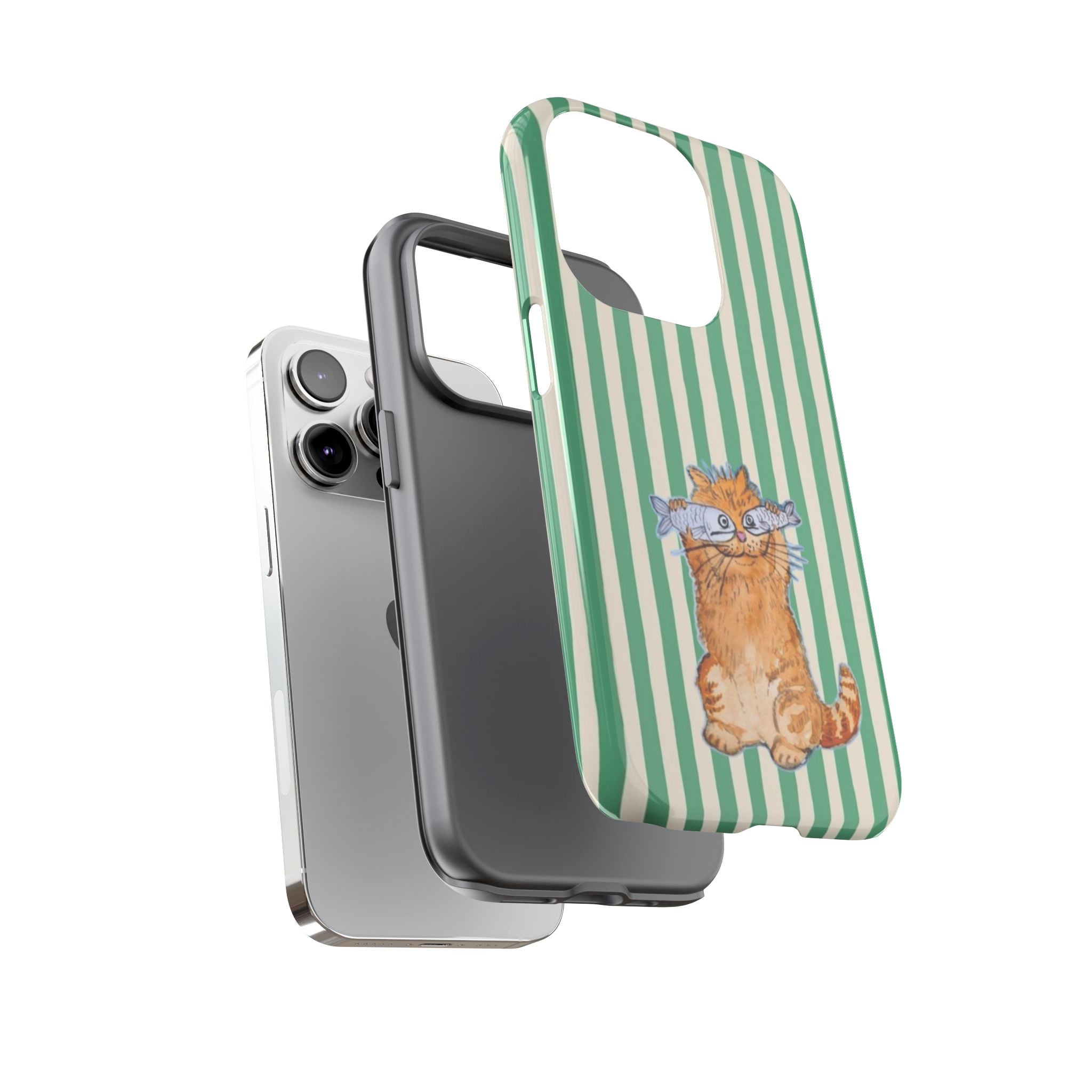 Fun Kitty n Fish - Phone Case