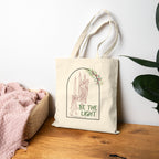 Be the Light Christmas Canvas Tote Bag