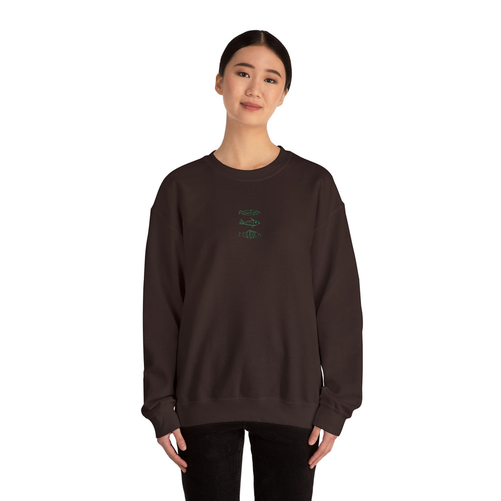 Embroidered Fish Unisex Crewneck Sweatshirt