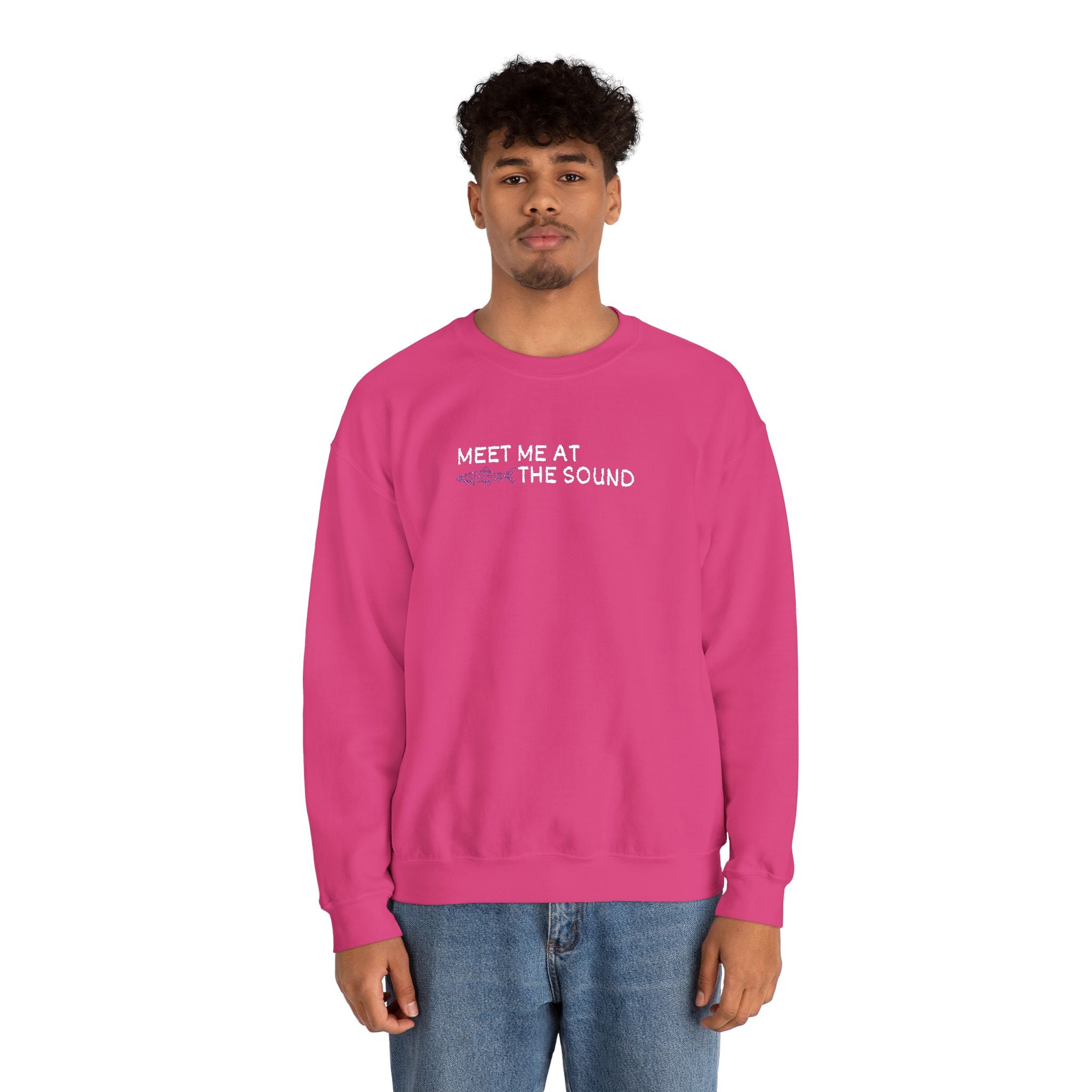 Meet me at the Sound Embroidered  Unisex Crewneck Sweatshirt