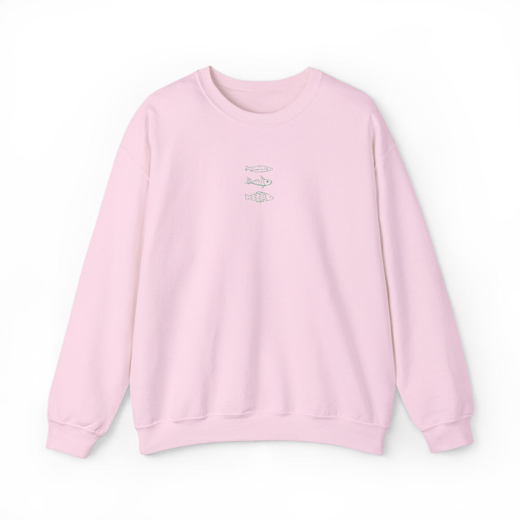 Embroidered Fish Unisex Crewneck Sweatshirt