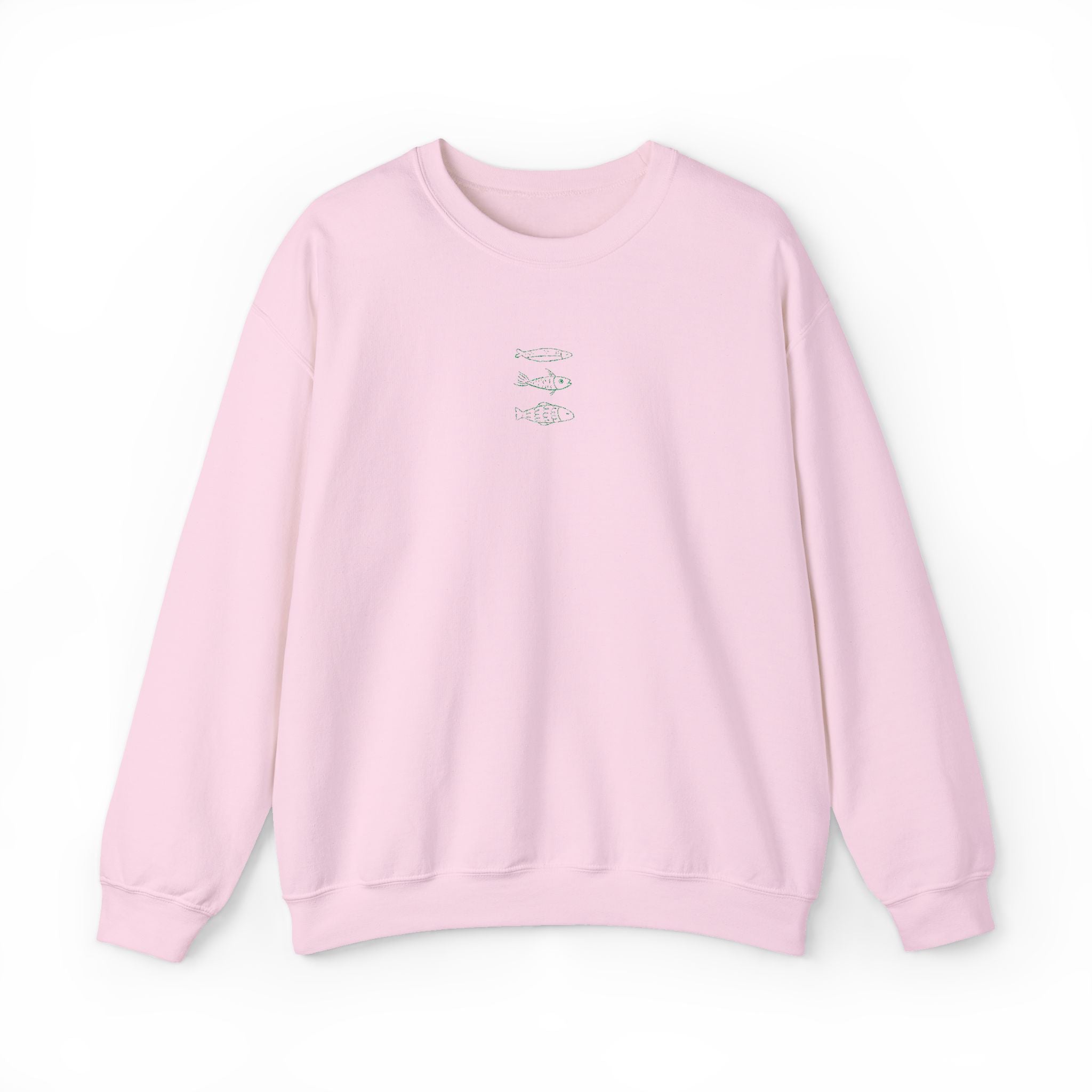 Embroidered Fish Unisex Crewneck Sweatshirt