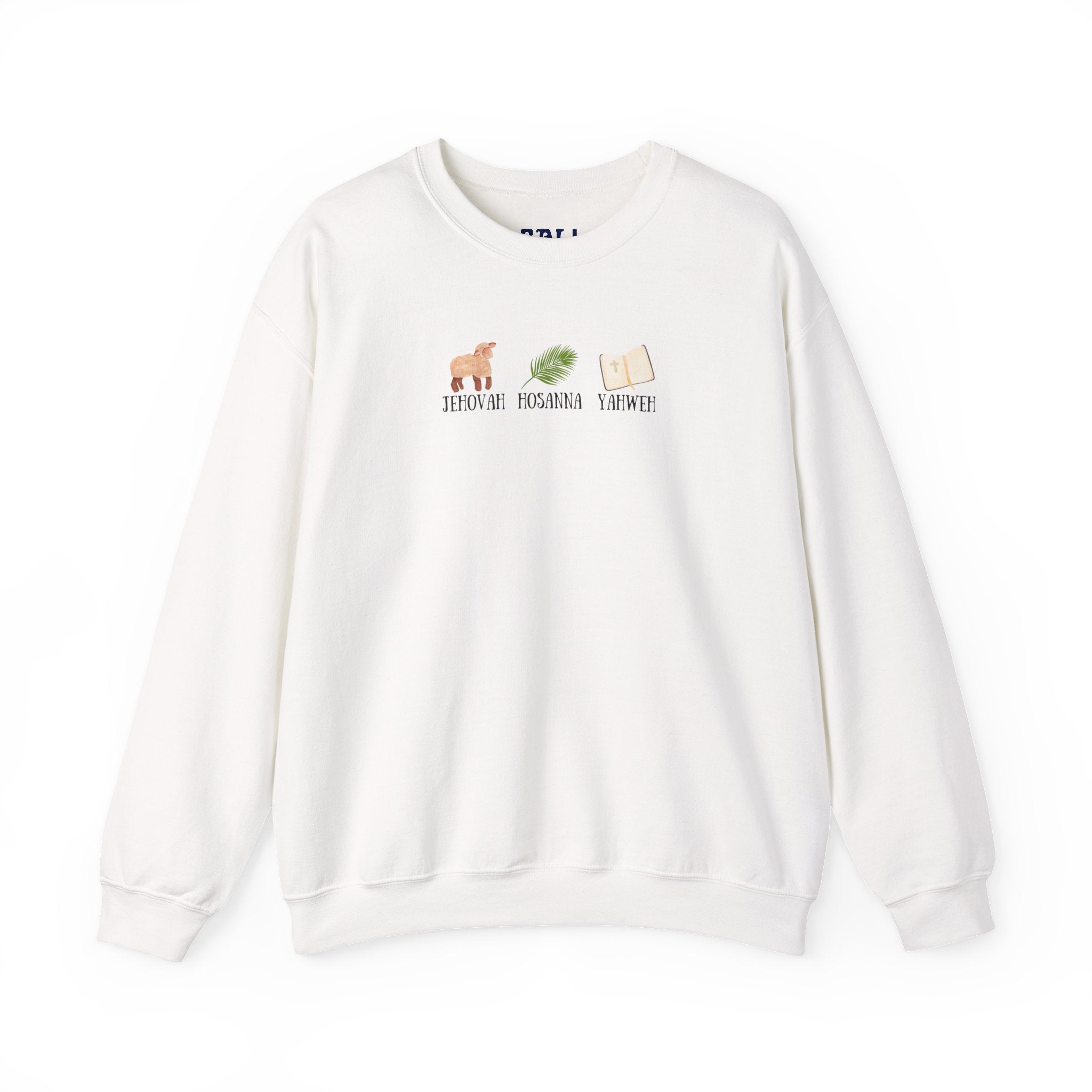 Jesus Name Trio Print Unisex Crewneck Sweatshirt