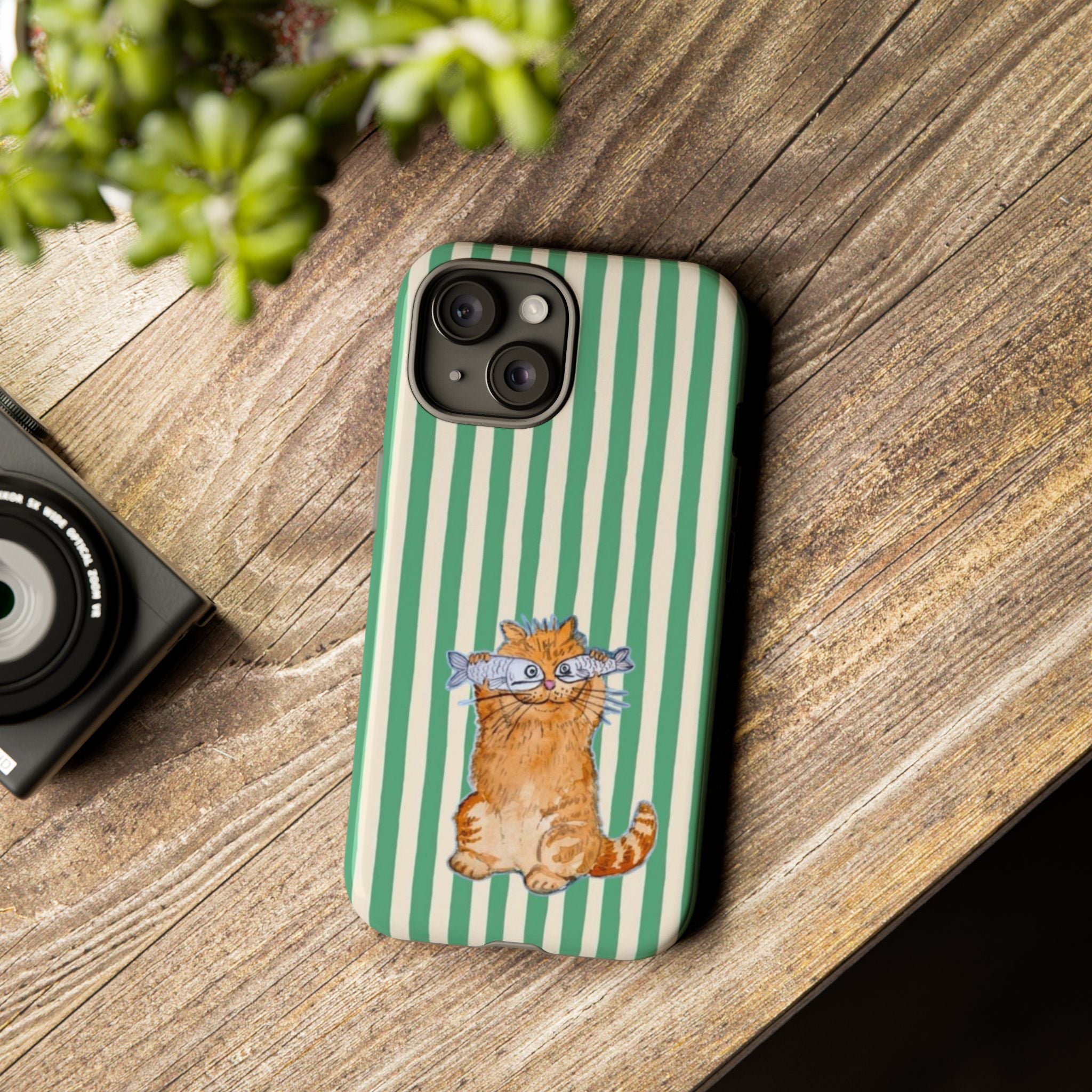 Fun Kitty n Fish - Phone Case