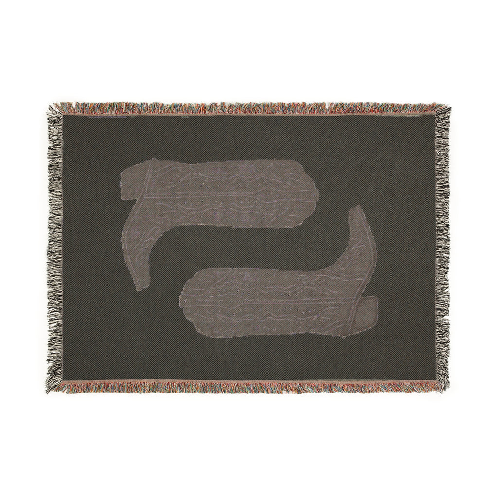 Country Boots Woven Blanket
