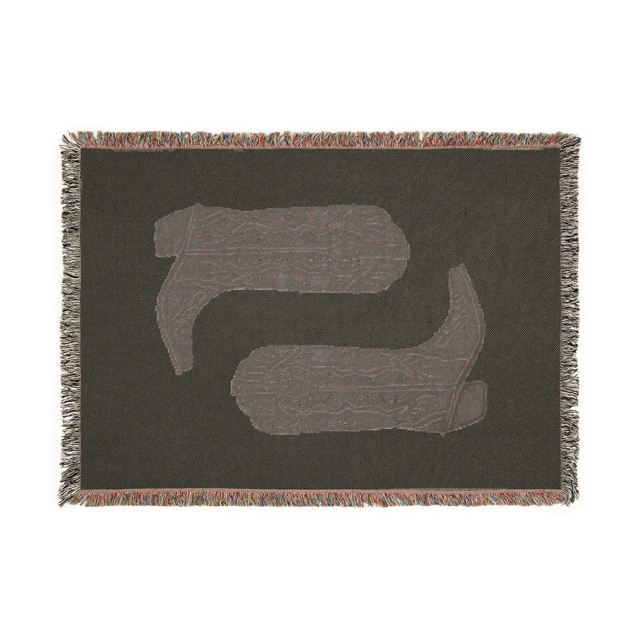 Country Boots Woven Blanket