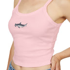 Hammerhead Shark Print Spaghetti Strap Tank Top