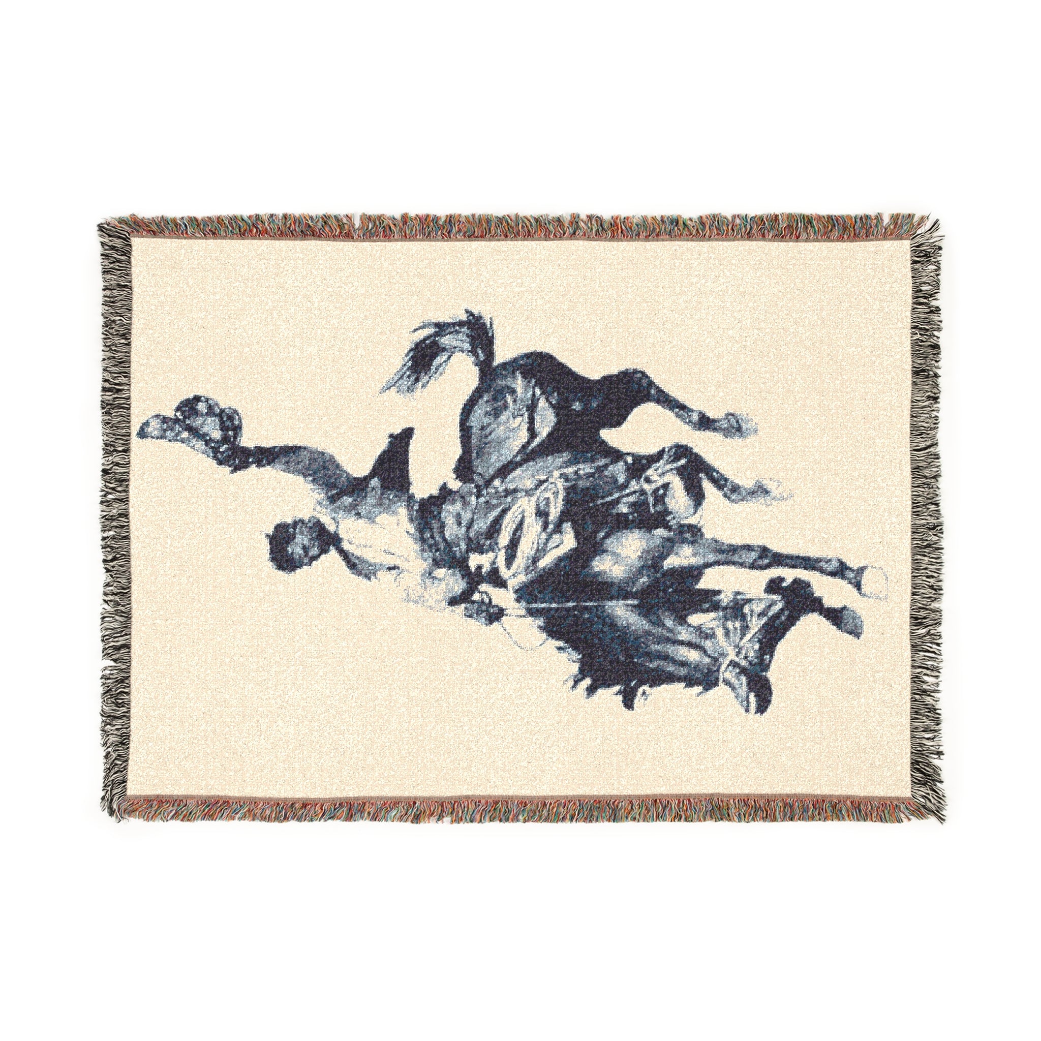 Rustic Cowboy Woven Blanket