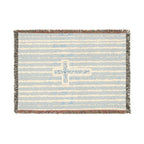 Blue cross Woven Blanket
