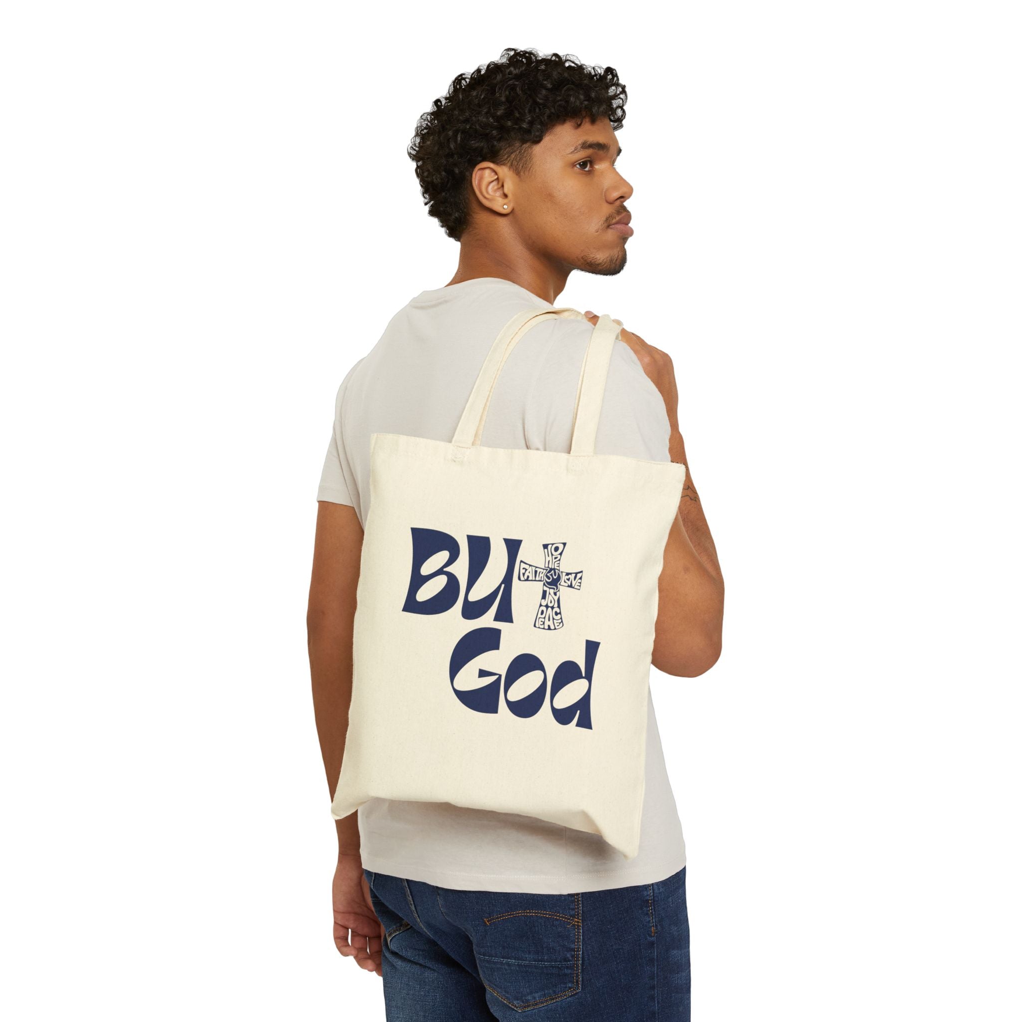 But God Cotton Canvas Tote Bag