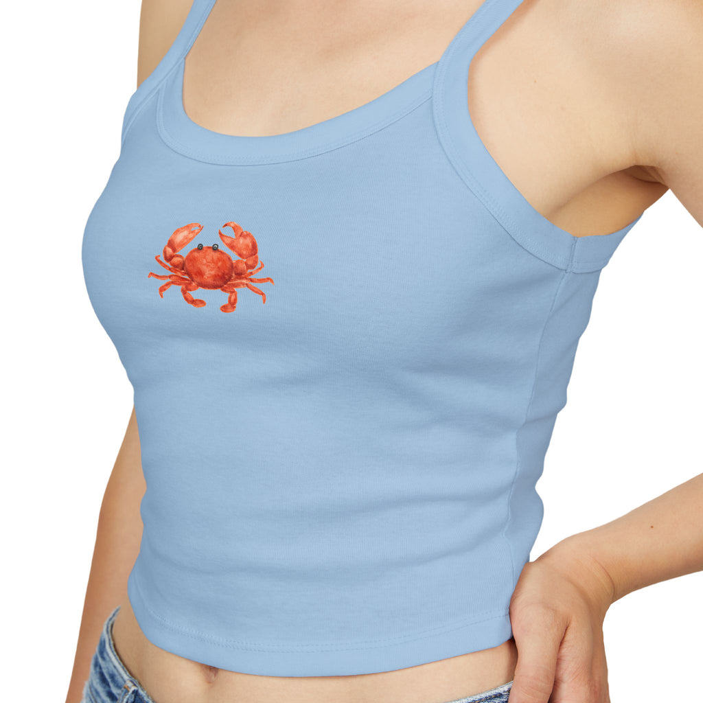 Crab Print Spaghetti Strap Tank Top
