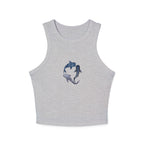 Whale Shark Trio Print Racer Tank Top