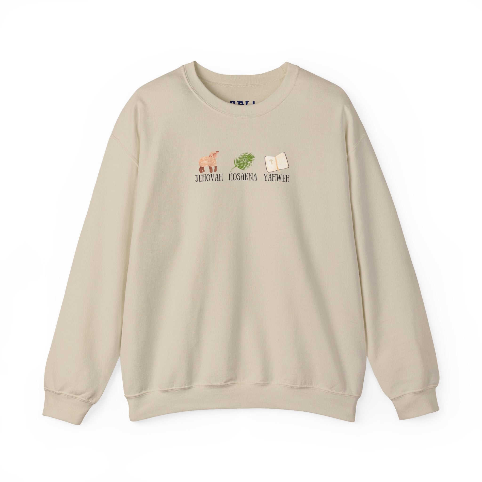 Jesus Name Trio Print Unisex Crewneck Sweatshirt