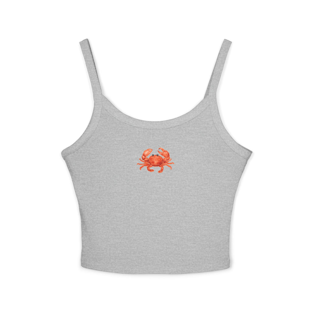 Crab Print Spaghetti Strap Tank Top