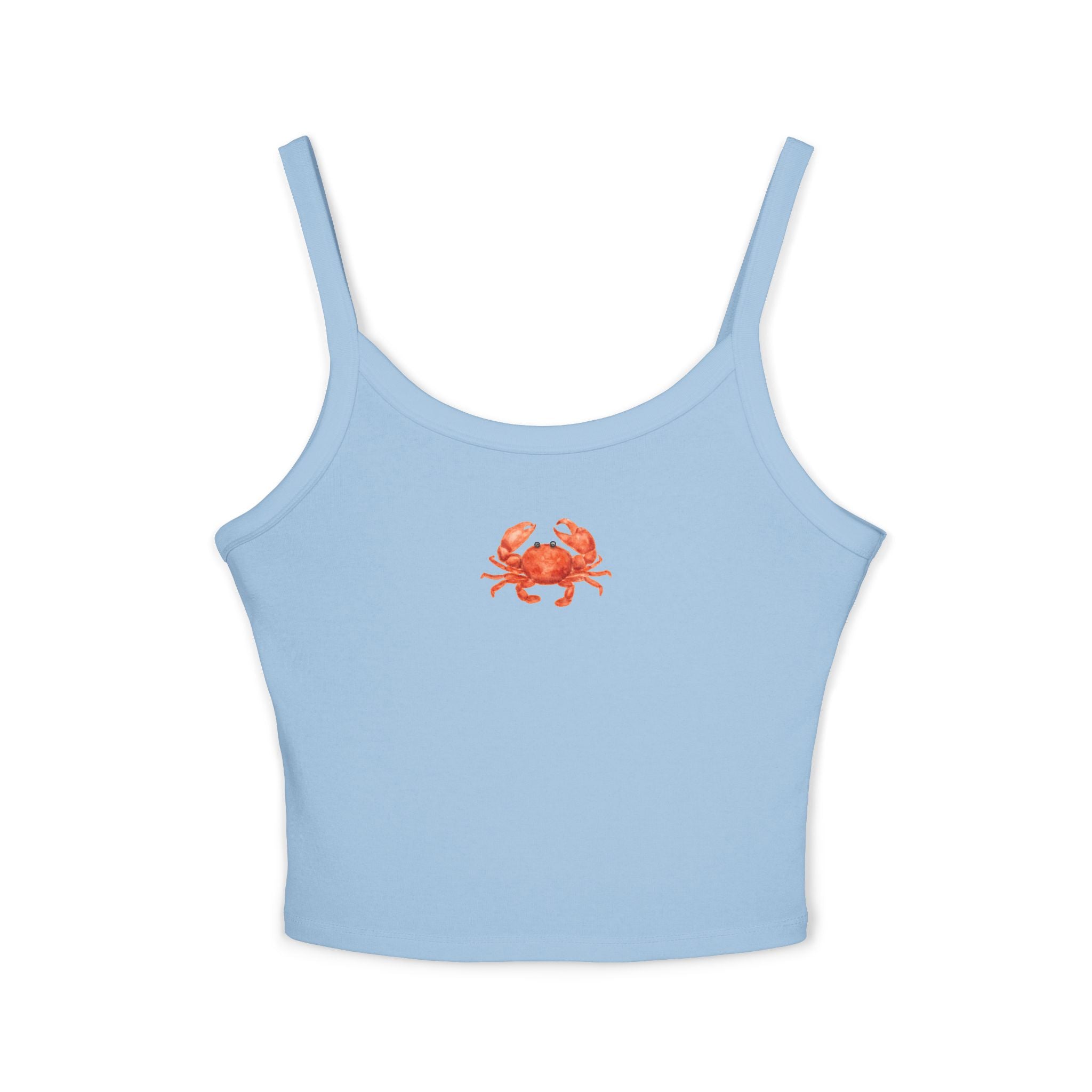 Crab Print Spaghetti Strap Tank Top