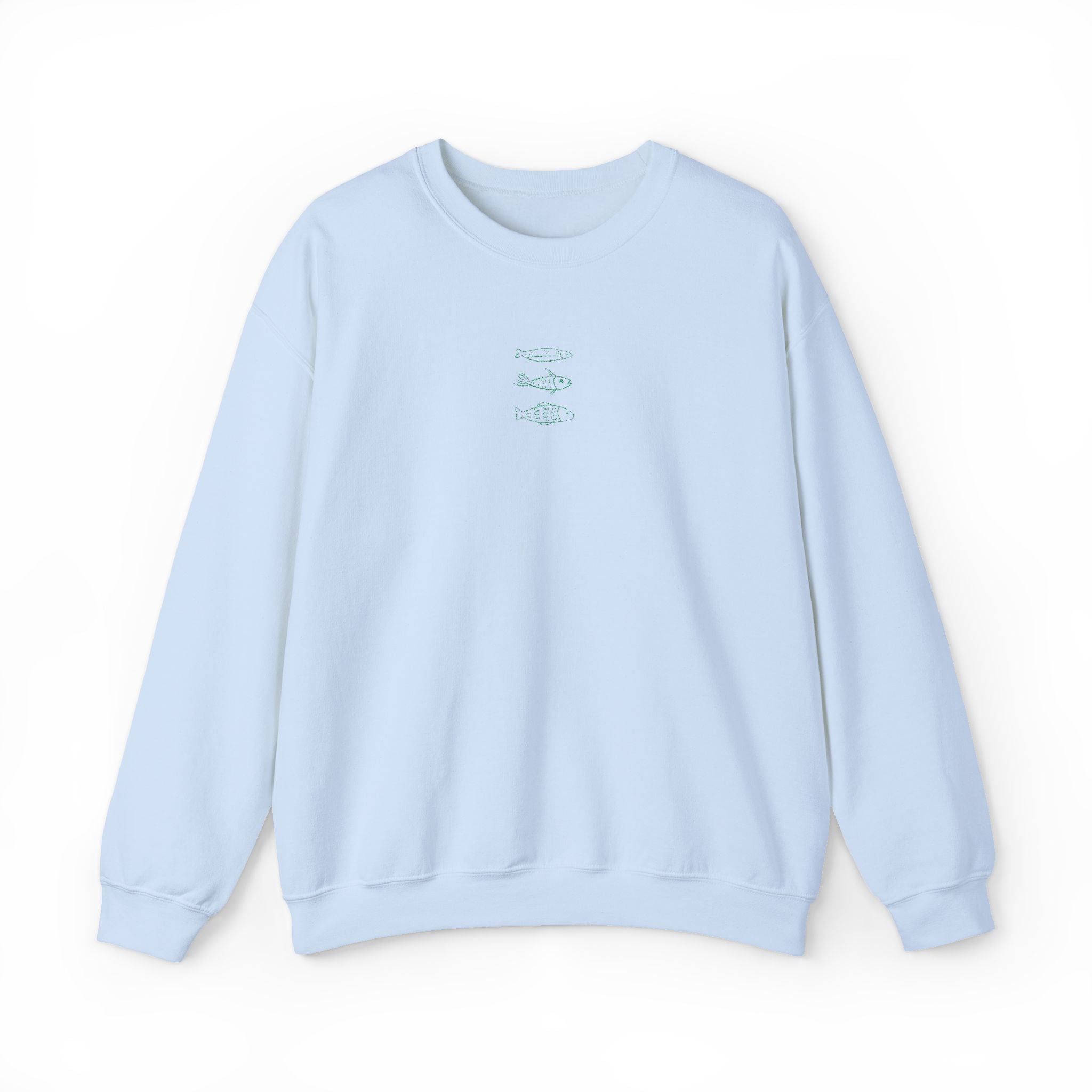 Embroidered Fish Unisex Crewneck Sweatshirt