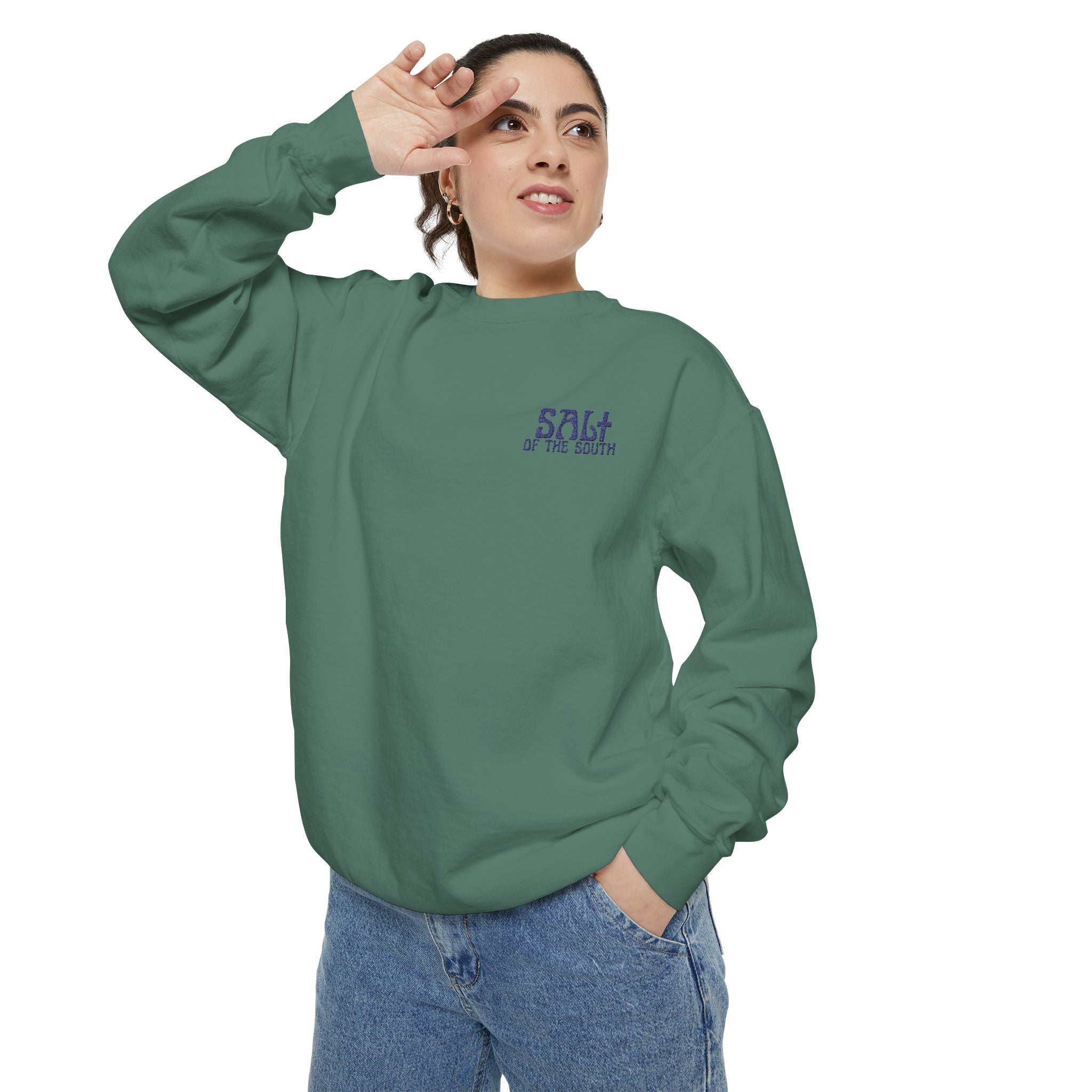 Salt of the South logo, Embroidered Crewneck Sweatshirt