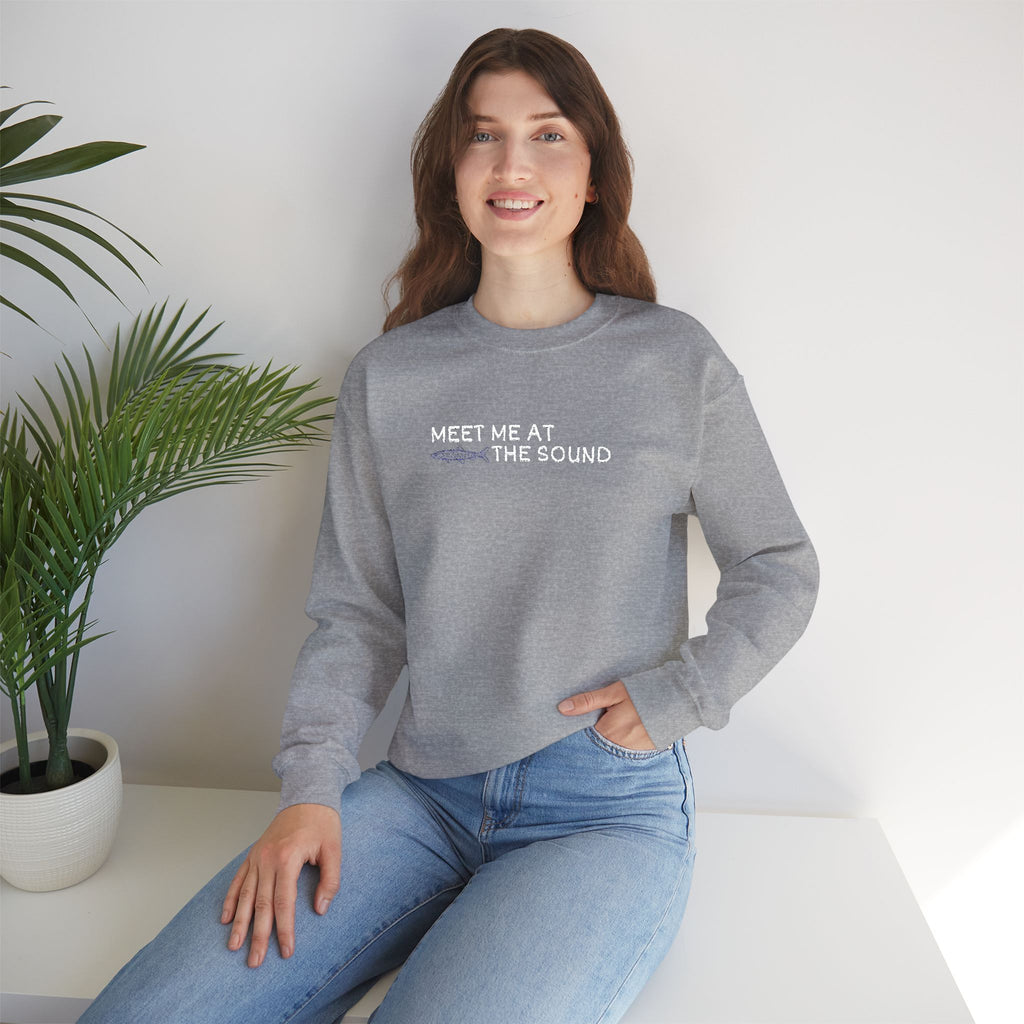 Meet me at the Sound Embroidered  Unisex Crewneck Sweatshirt