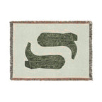 Country Boots Woven Blanket