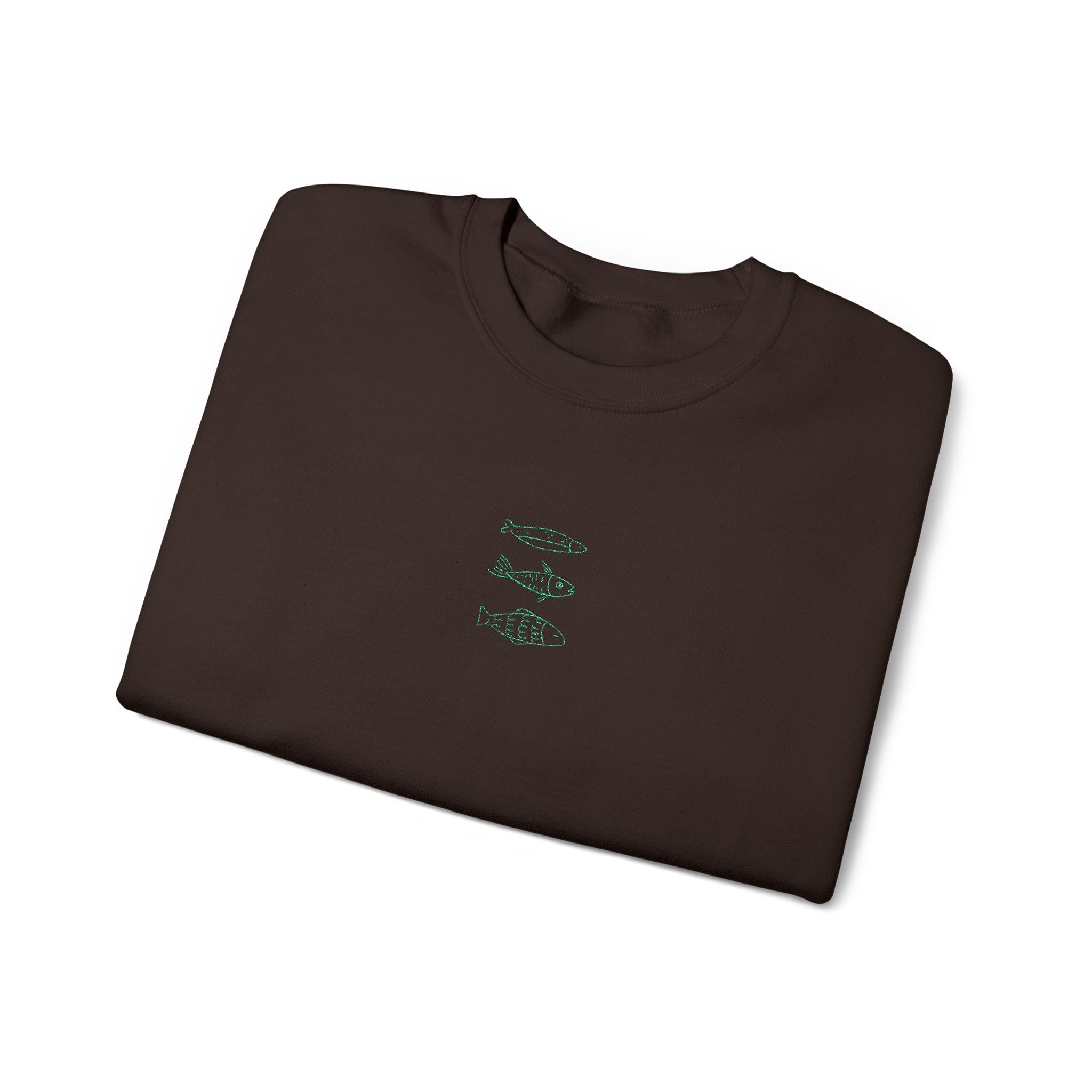 Embroidered Fish Unisex Crewneck Sweatshirt