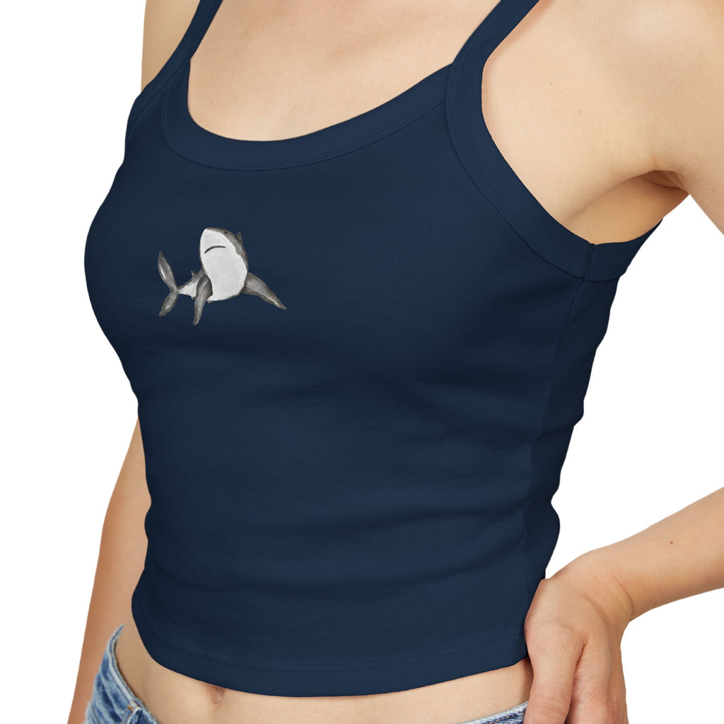 Shark Print Spaghetti Strap Tank Top