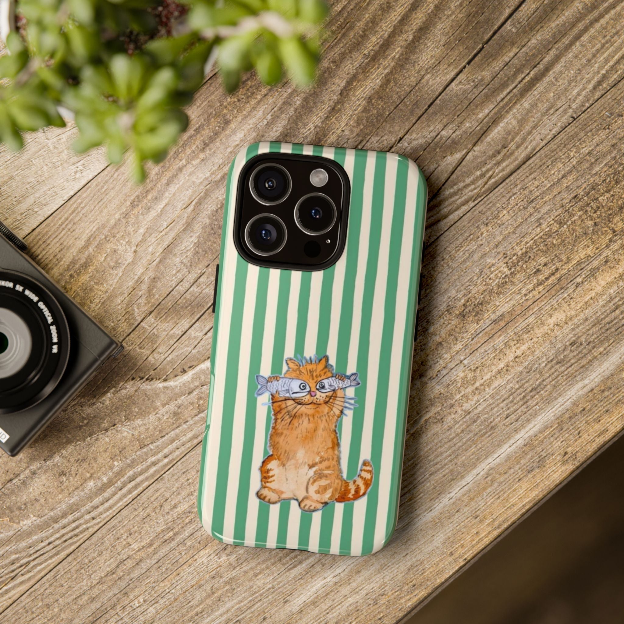 Fun Kitty n Fish - Phone Case