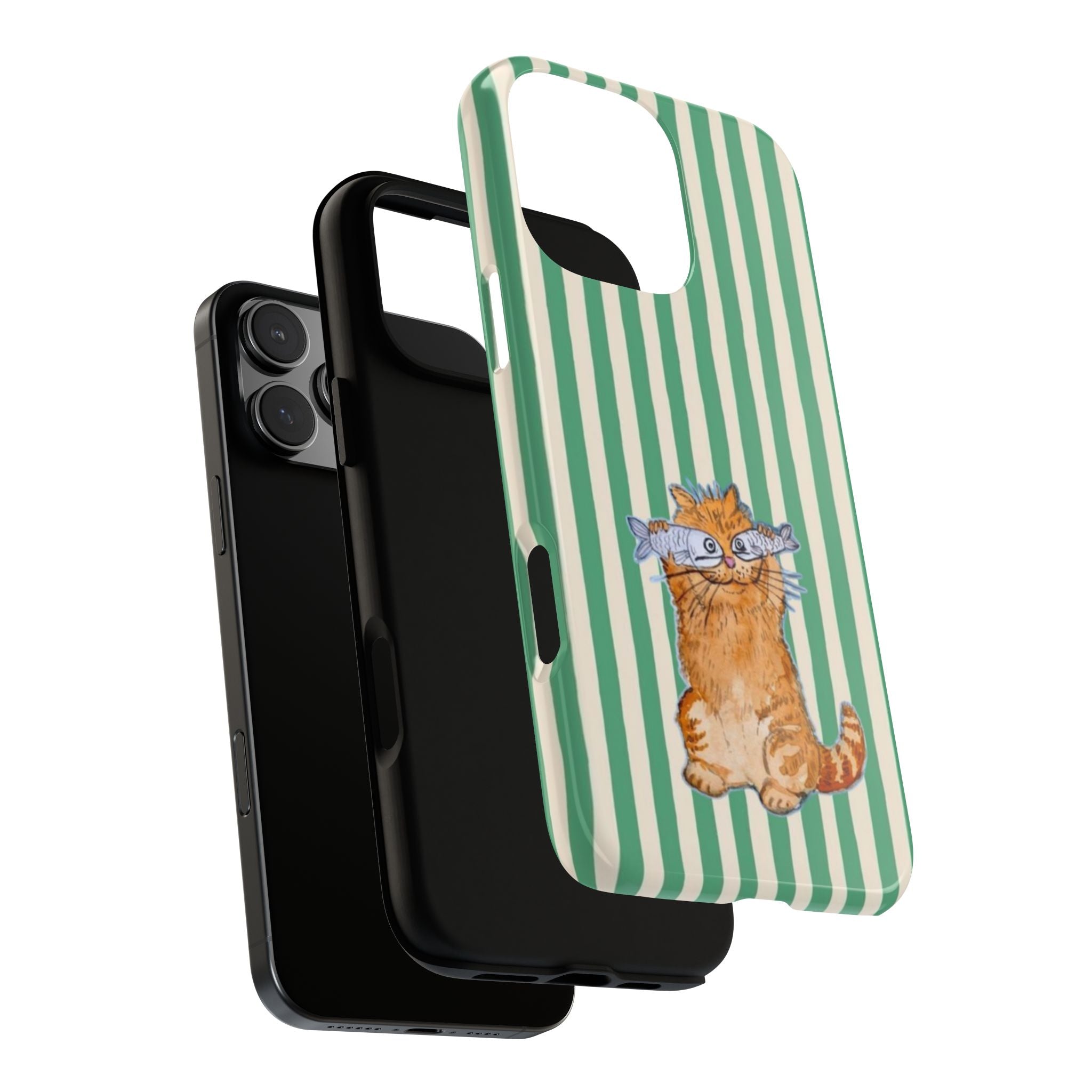 Fun Kitty n Fish - Phone Case