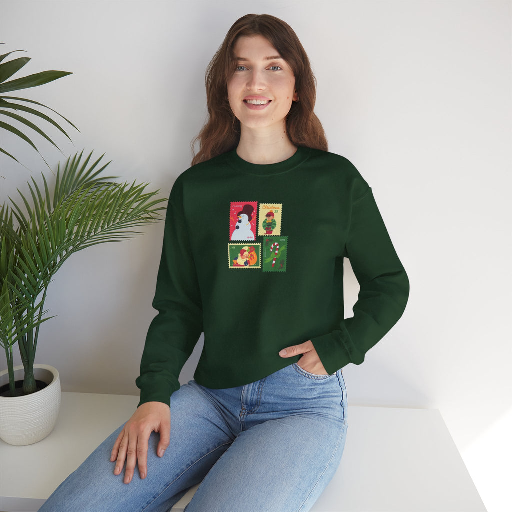 Christmas Stamps - Unisex Crewneck Sweatshirt
