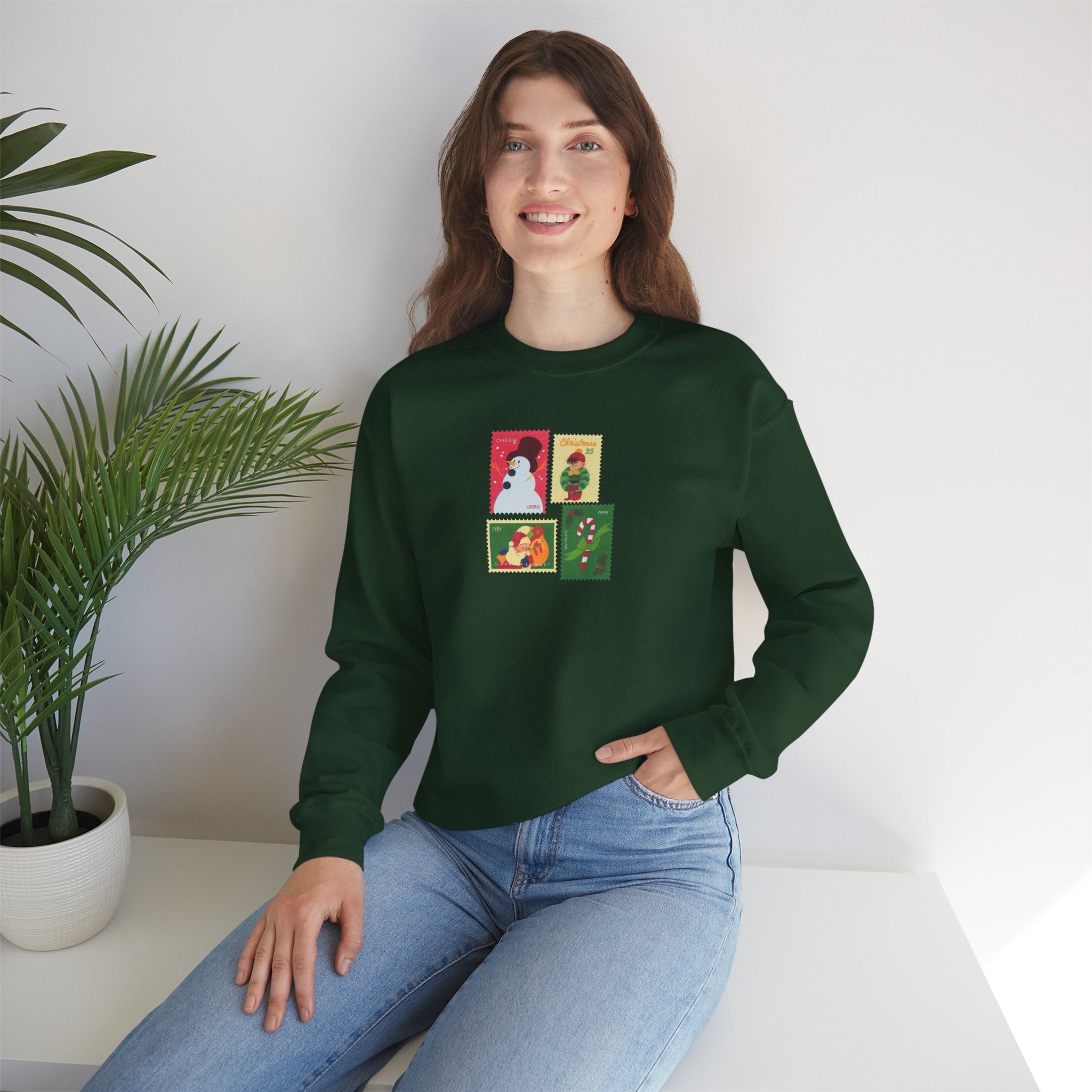 Christmas Stamps - Unisex Crewneck Sweatshirt