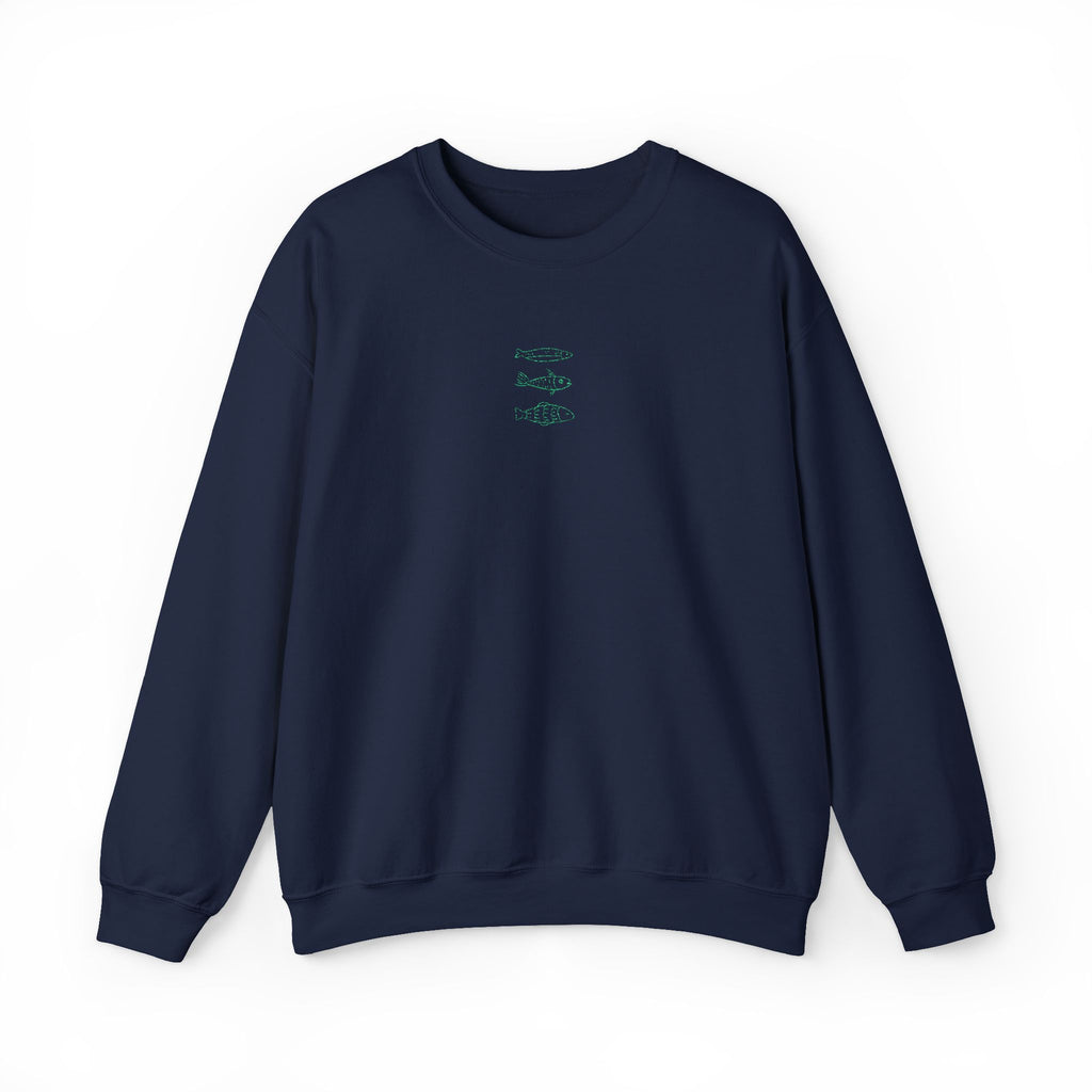Embroidered Fish Unisex Crewneck Sweatshirt