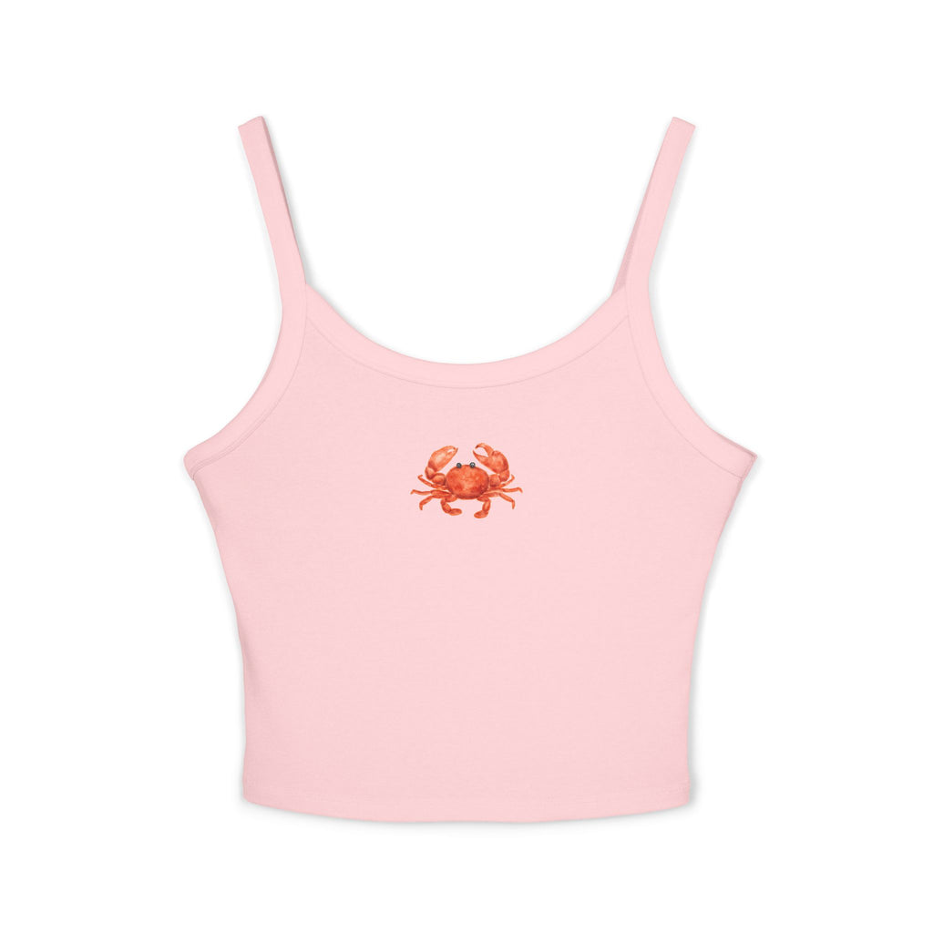 Crab Print Spaghetti Strap Tank Top