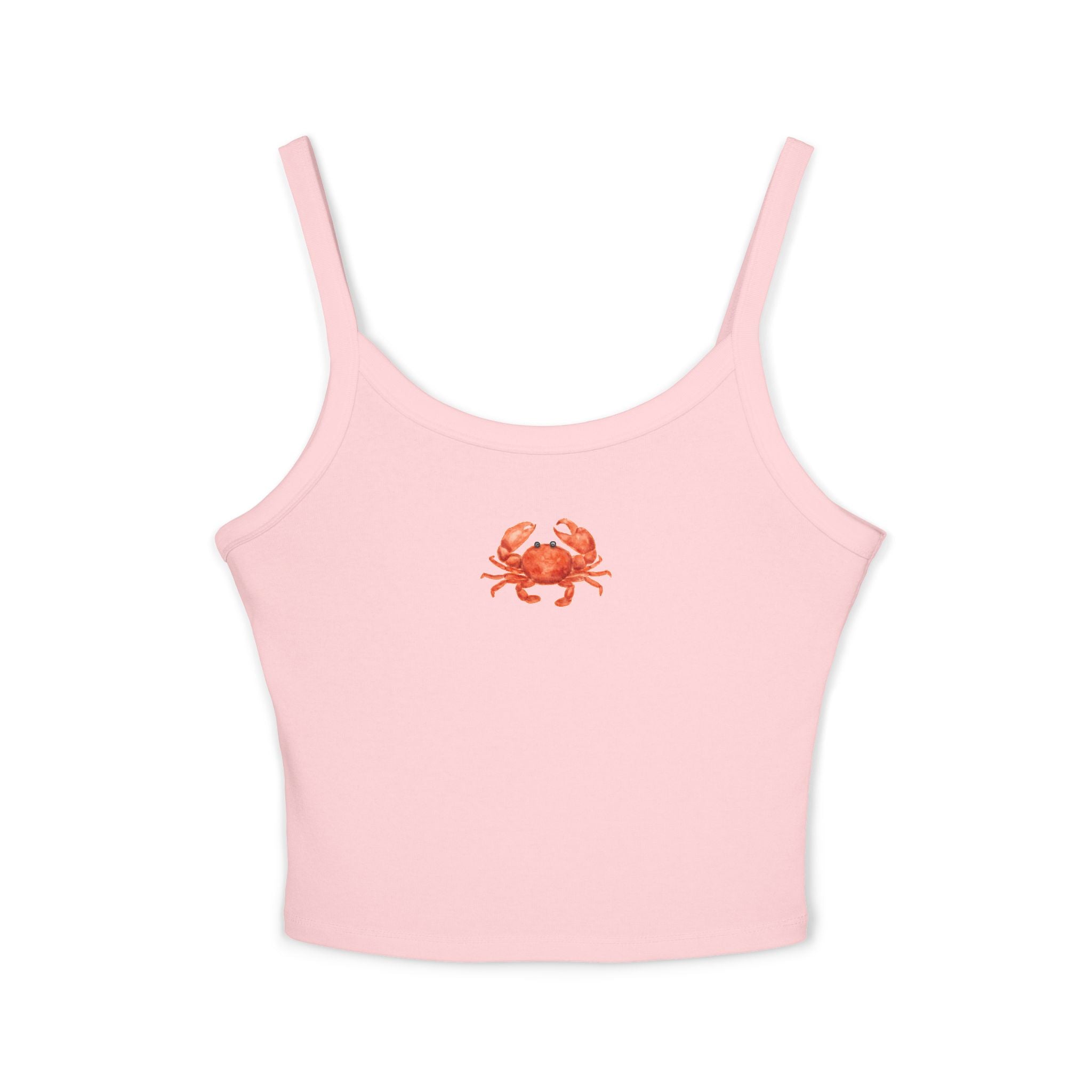 Crab Print Spaghetti Strap Tank Top