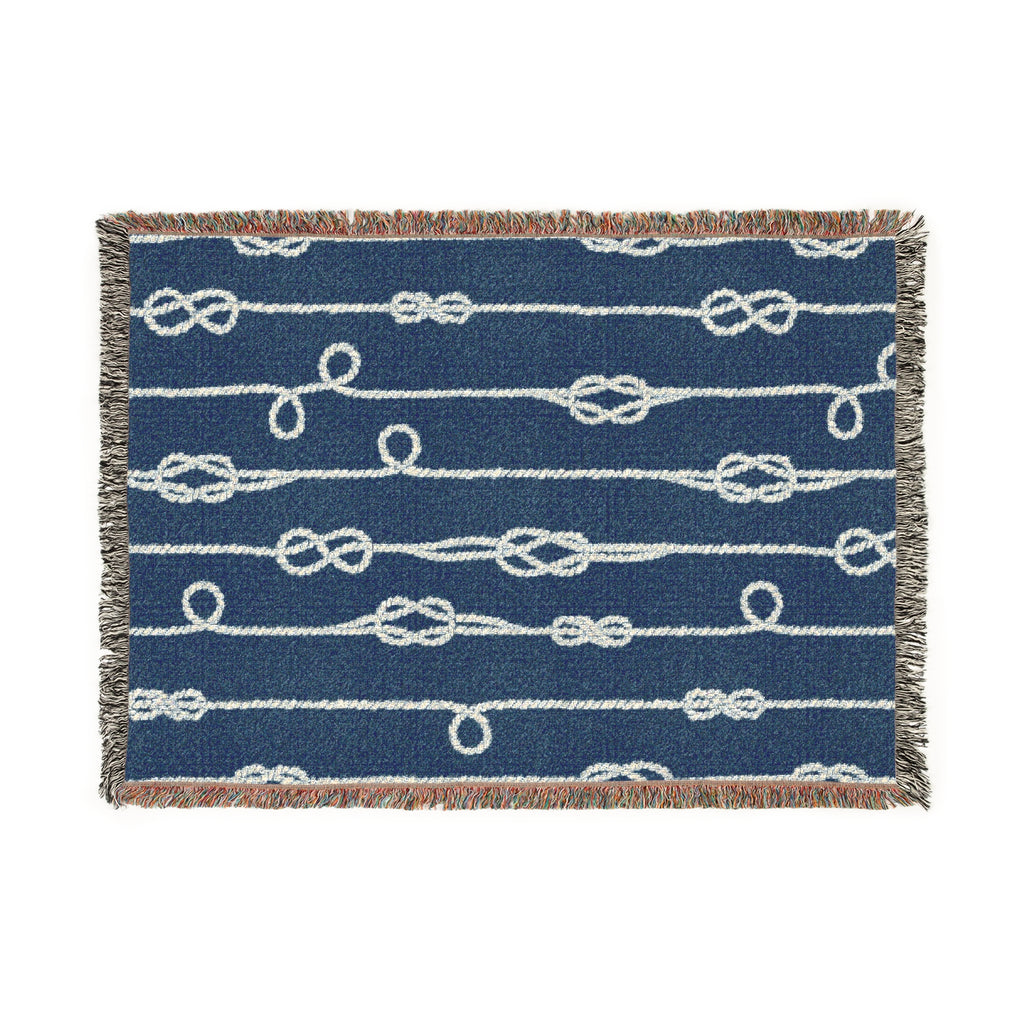 Coastal Knots Woven Blanket