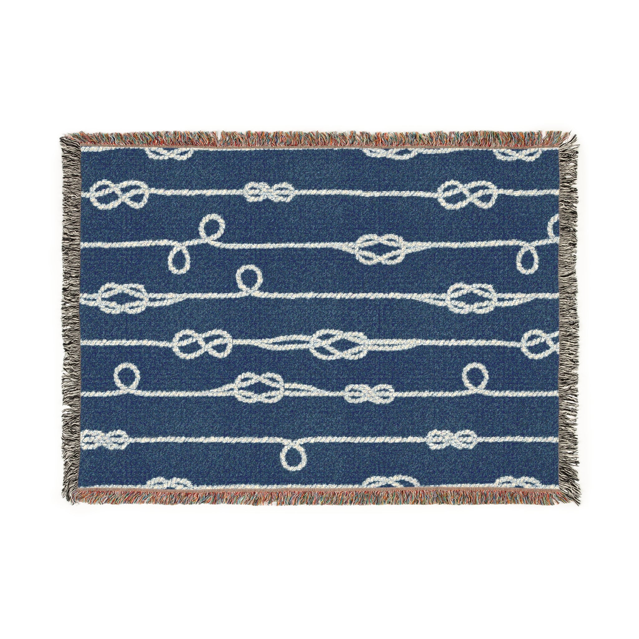 Coastal Knots Woven Blanket