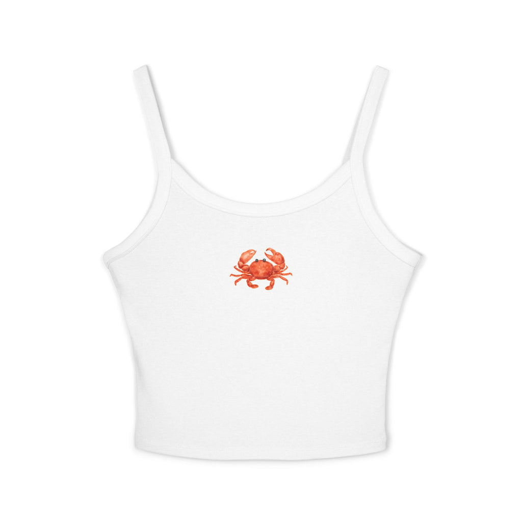 Crab Print Spaghetti Strap Tank Top