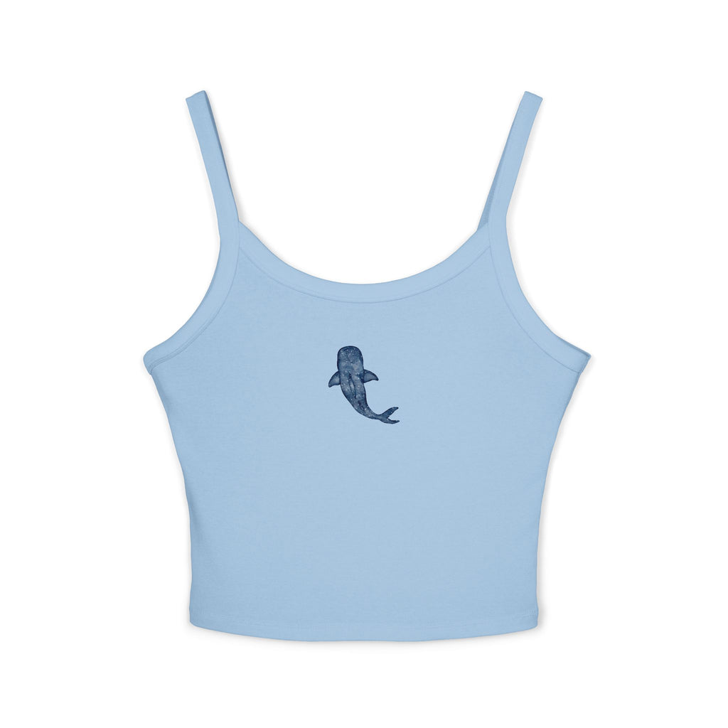 Whale Shark Print Spaghetti Strap Tank Top