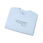 "A lot can happen in 3 days" Embroidered Unisex Crewneck Sweatshirt