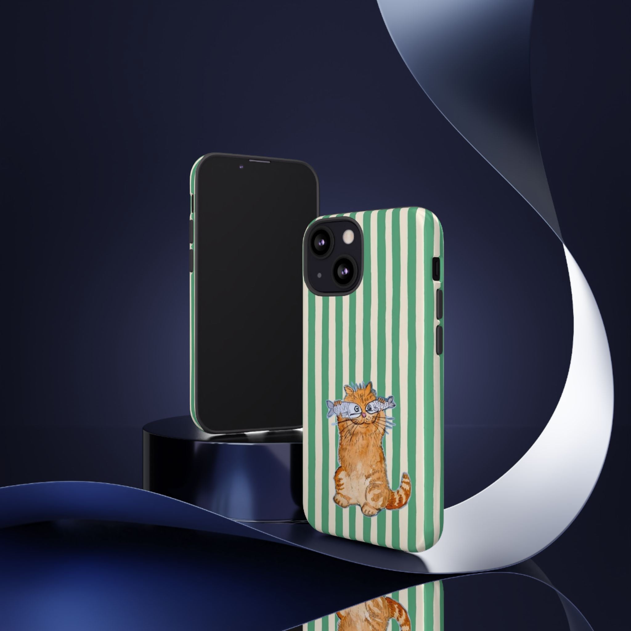 Fun Kitty n Fish - Phone Case