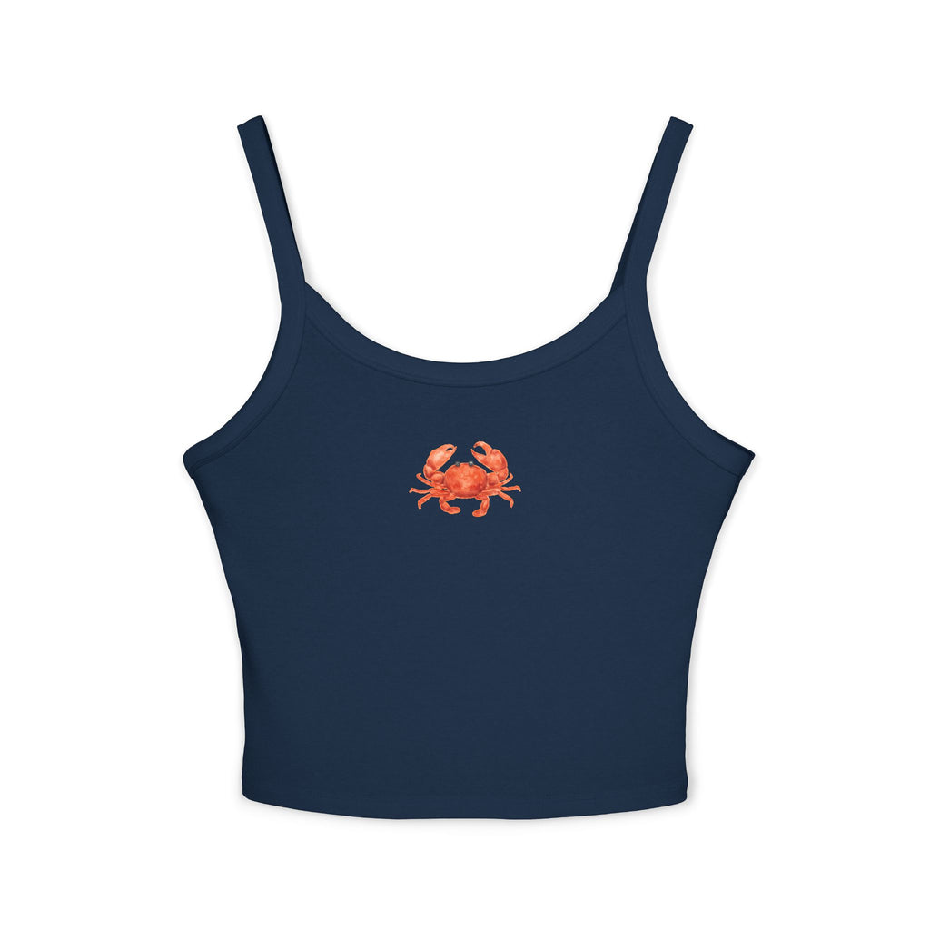 Crab Print Spaghetti Strap Tank Top