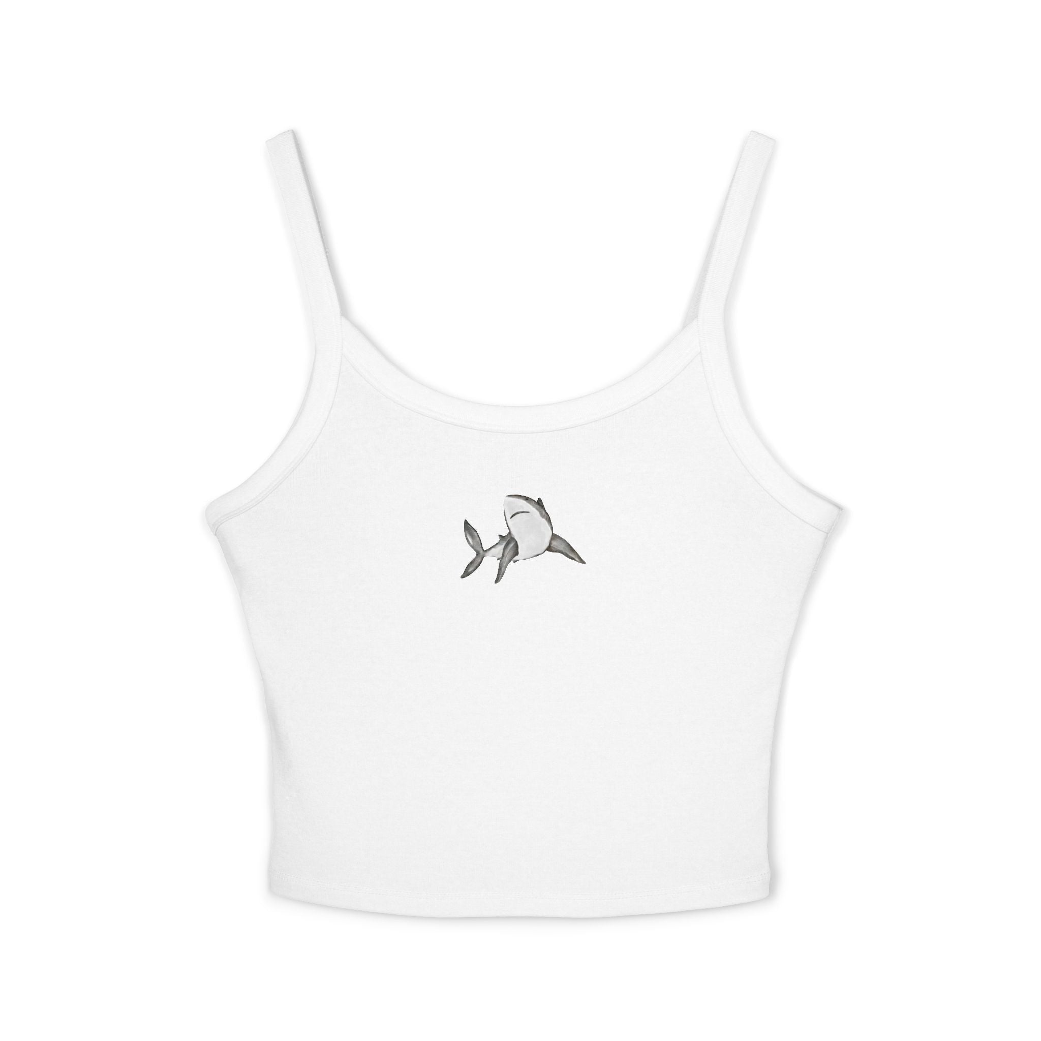 Shark Print Spaghetti Strap Tank Top