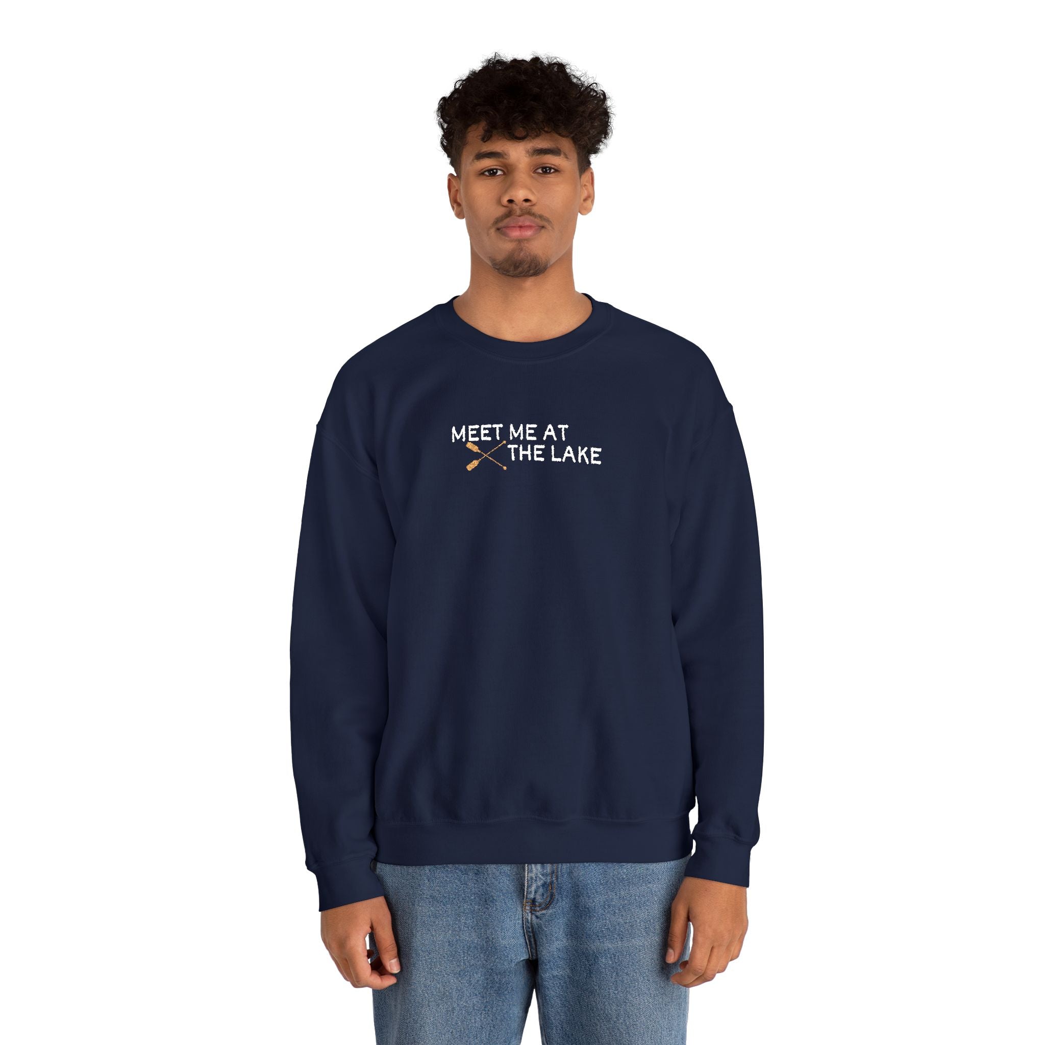 Meet me at the Lake Embroidered Unisex Sweatshirt Crewneck