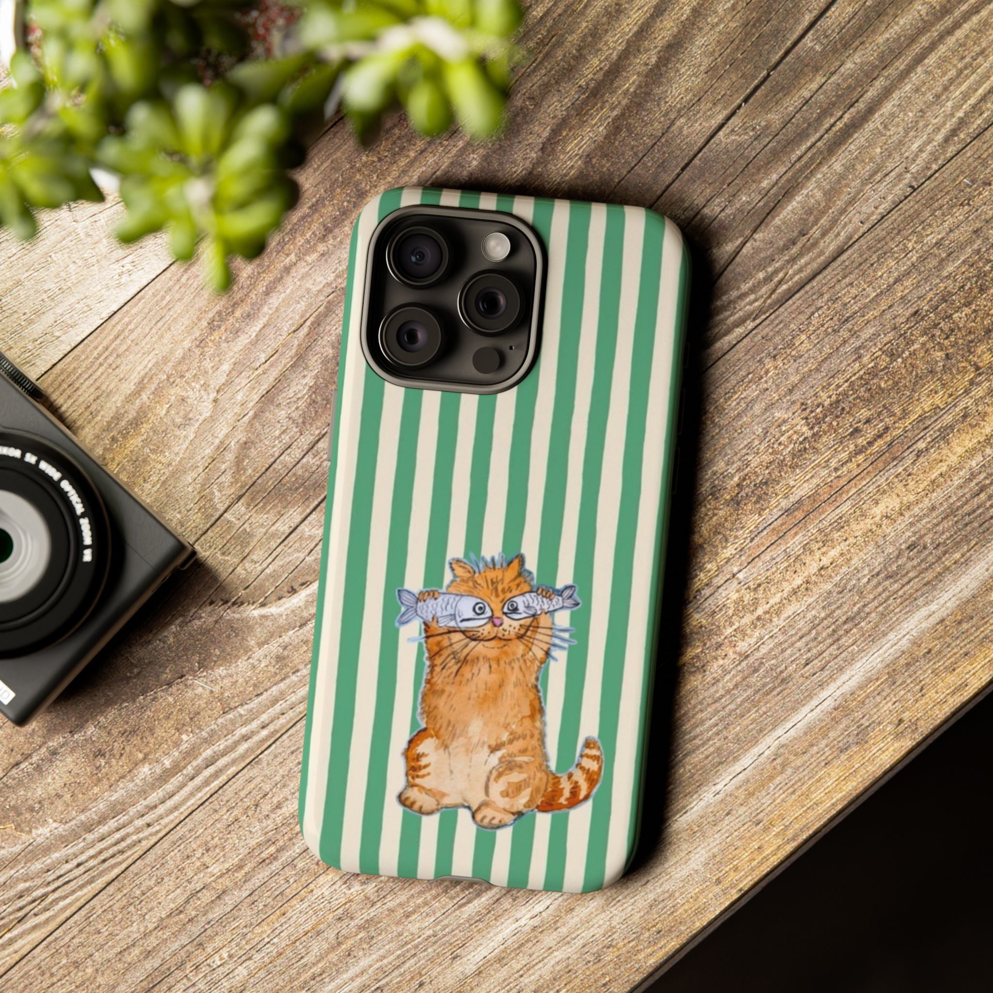 Fun Kitty n Fish - Phone Case