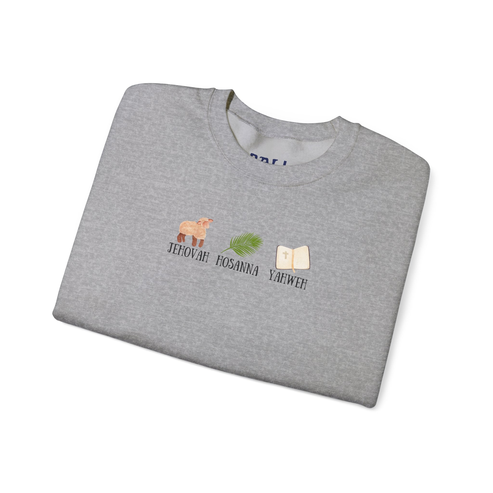 Jesus Name Trio Print Unisex Crewneck Sweatshirt