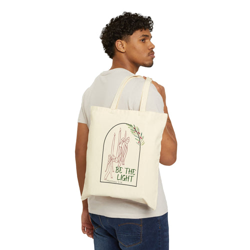 Be the Light Christmas Canvas Tote Bag