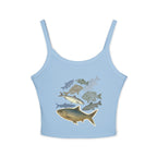 Fun Fish Print Spaghetti Strap Tank Top