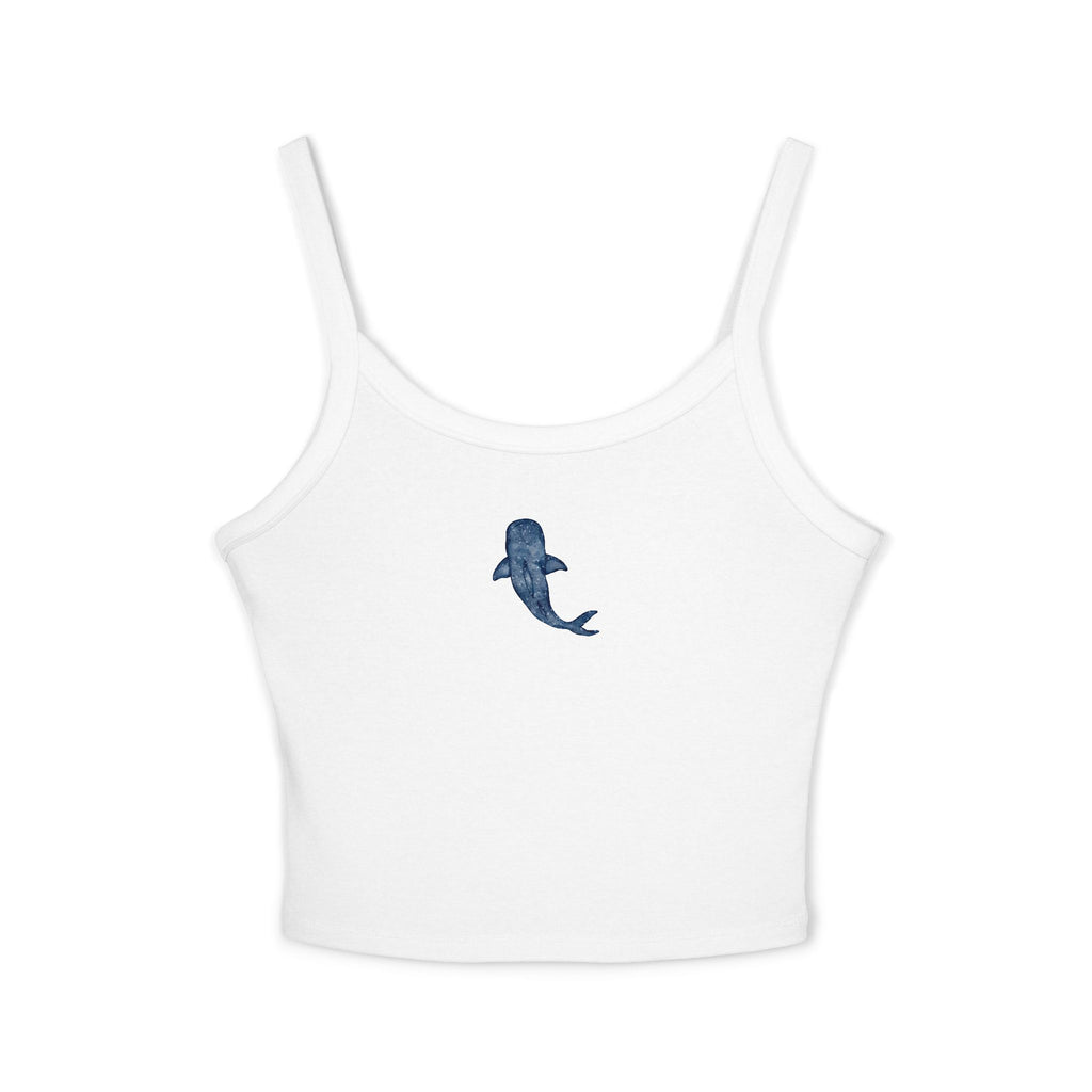 Whale Shark Print Spaghetti Strap Tank Top